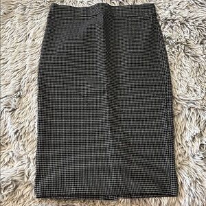 Classic Black and White Checkered Skirt
